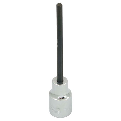 Extra Long Bit Socket, 4 mm x 4" L, 3/8" Drive Waymarc Industries Inc