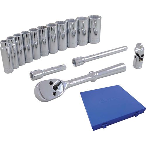 Jeu de douilles et accessoires, 15 Mcx, Prise de 3/8", Profond Waymarc Industries Inc