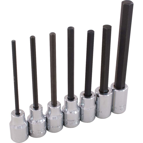 Hex Head Socket Set, Hex, 3/8" Drive, 7 Pcs Waymarc Industries Inc