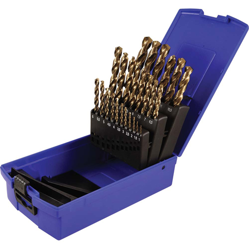 Drill Bit Set, 25 Pieces, High Speed Cobalt Waymarc Industries Inc