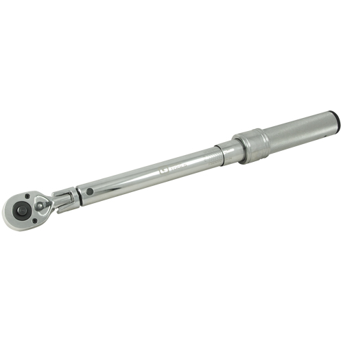 Heavy-Duty Micro-Adjustable Torque Wrench, Click, 3/8" Square Drive, 10 - 80 ft-lbs. Waymarc Industries Inc
