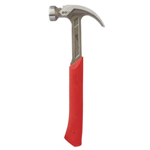 Curved Claw Smooth-Face Hammer, 20 oz., Solid Steel Handle, 14" L Waymarc Industries Inc
