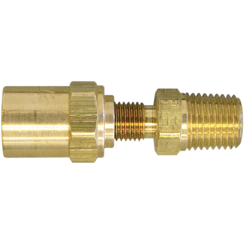 1/4" NPT Reusable Hose Fitting, 5/8" Dia., Brass Waymarc Industries Inc