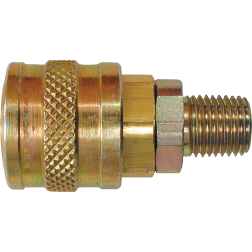 Quick Couplers - 1/4" Industrial, One Way Shut-Off - Automatic Couplers, Brass Waymarc Industries Inc