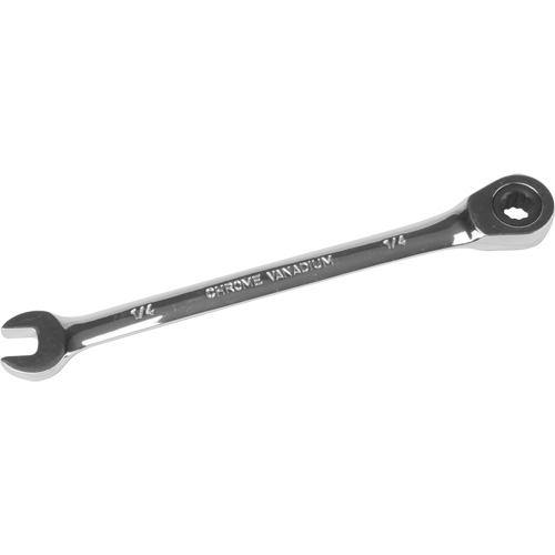 SAE Ratcheting Combination Wrench, 12 Point, 1/4", Chrome Finish Waymarc Industries Inc