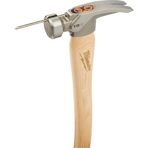 Milled Face Framing Hammer, 19 oz., Wood Handle, 16" L Waymarc Industries Inc