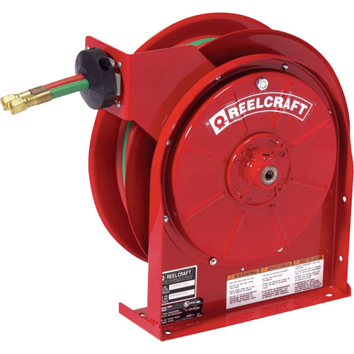 Spring Retractable Welding Hose Reel, Welding Gases, 1/4" x 25', Dual Hose, 200 psi Waymarc Industries Inc