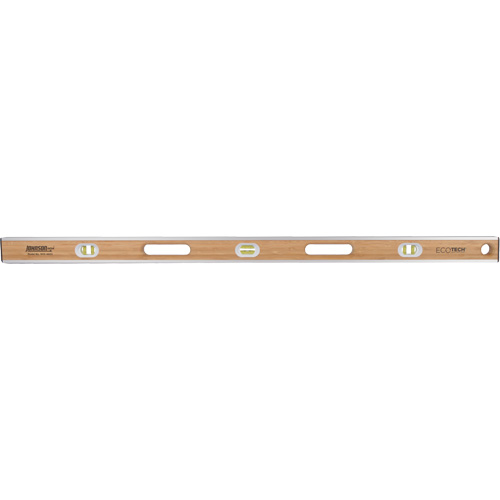 Eco-Tech&reg;  Bamboo Level, I-Beam, 48" L, Wood, 3, Non-Magnetic Waymarc Industries Inc