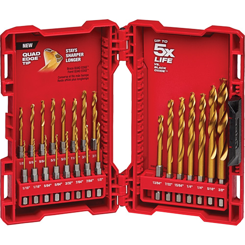 Shockwave Impact Duty Drill Bit Set, 23 Pieces, Titanium Waymarc Industries Inc