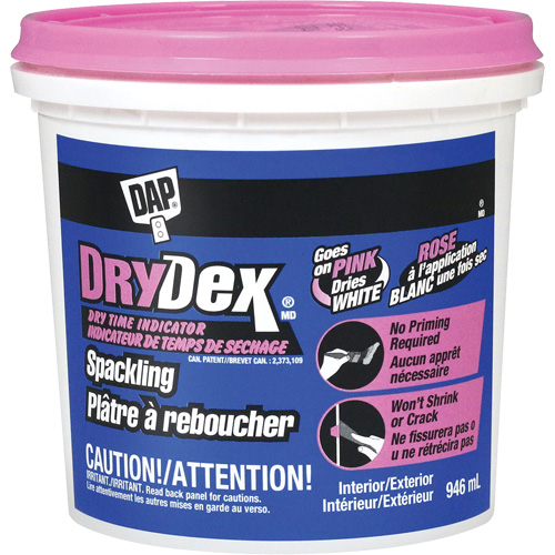 Pl&acirc;tre &agrave; reboucher DryDex, 946 ml, Contenant en plastique Waymarc Industries Inc