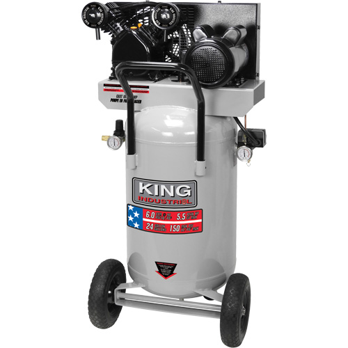 Air Compressor, Electric, 24 Gal. (29 US Gal), 150 PSI, 120/1/240/1 V Waymarc Industries Inc