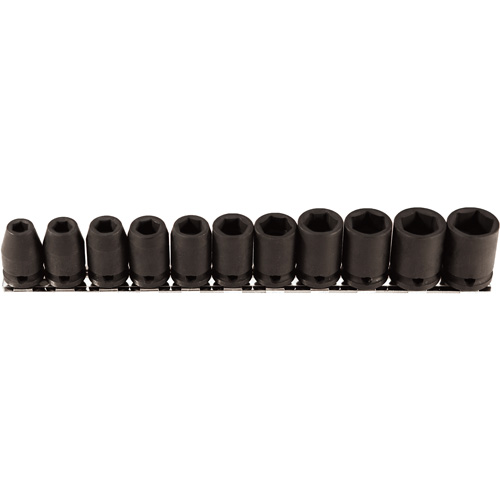 Socket Set, 11 Pcs, Impact, 3/8" Drive Size Waymarc Industries Inc