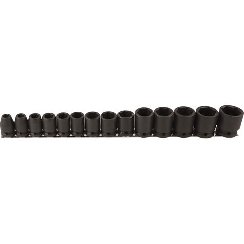 Socket Set, 14 Pcs, Impact, 1/2" Drive Size Waymarc Industries Inc