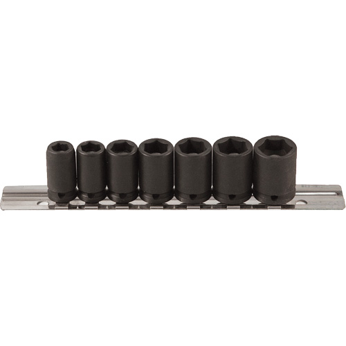Magnetic Socket Set, 7 Pcs, Impact, 1/4" Drive Size Waymarc Industries Inc