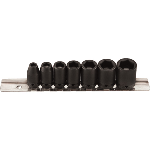 Magnetic Socket Set, 7 Pcs, Impact, 1/4" Drive Size Waymarc Industries Inc