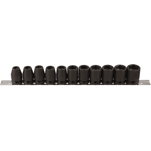 Socket Set, 11 Pcs, Impact, 1/2" Drive Size Waymarc Industries Inc