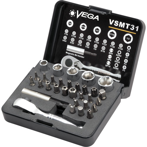 Tamper Proof Bit, Socket & Ratchet Set Waymarc Industries Inc