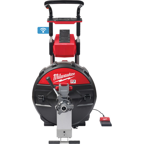 Machine &agrave; tambour d&eacute;gout MX Fuel avec PowerTredz, &eacute;lectrique, 5/8" x 100' et 3/4" x 100' Waymarc Industries Inc