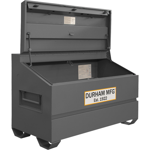 Jobsite Sloped Lid Storage Box, 60" x 30" x 39-3/8", Steel, Grey Waymarc Industries Inc