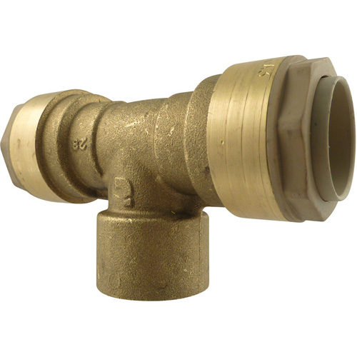 Raccord de tuyau d'air en T Quickline, Laiton, 1/2" Waymarc Industries Inc