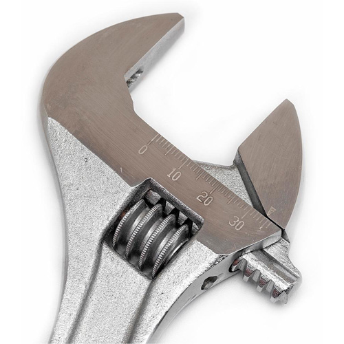 Adjustable Wrench - Boxed, 10" L, 1-5/16"/34 mm Max Width, Chrome Waymarc Industries Inc