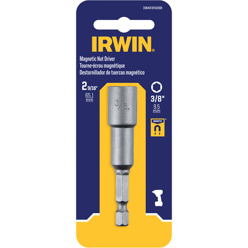 Tourne-&eacute;crou, Embout 3/8", Prise 1/4", 2-9/16" lo, Magn&eacute;tique Waymarc Industries Inc