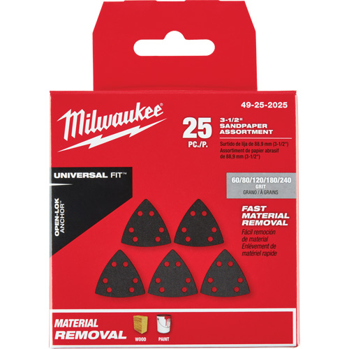 3-1/2" Open-Lok Triangle Sanding Paper Set Waymarc Industries Inc