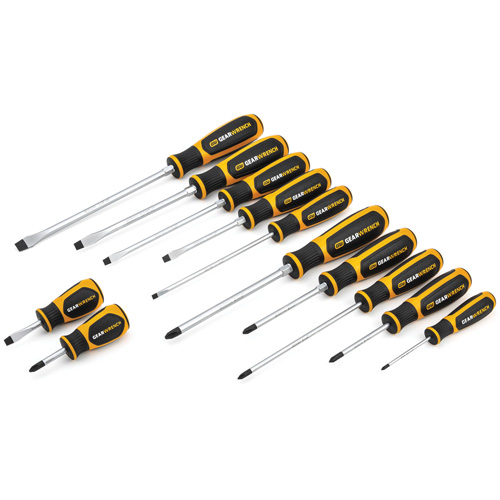 Phillips&reg;/Slotted Dual Material Screwdriver Set, 12 Pcs. Waymarc Industries Inc