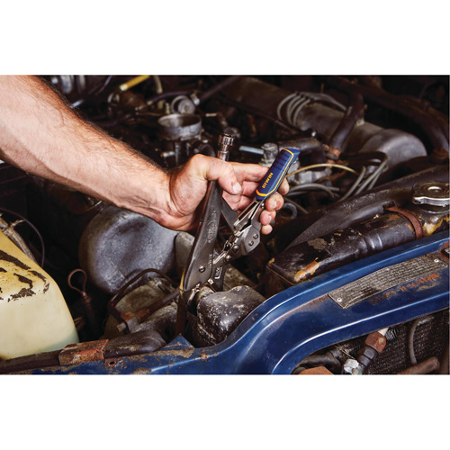 Vise-Grip&reg; Fast Release 10WR Locking Pliers with Wire Cutter, 10" Length, Curved Jaw Waymarc Industries Inc