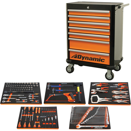 Ensemble d'outils pour m&eacute;canicien automobile avec armoire roulante, 125 morcea Waymarc Industries Inc
