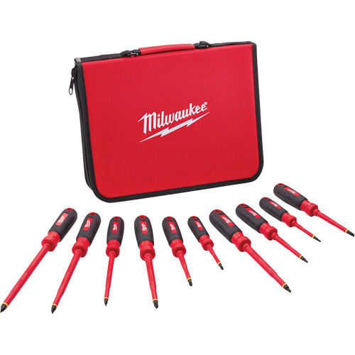 Insulated Screwdriver Set with EVA Foam Case, 10 Pcs. Waymarc Industries Inc