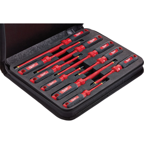Insulated Screwdriver Set with EVA Foam Case, 10 Pcs. Waymarc Industries Inc