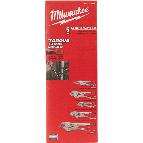 Torque Lock Locking Pliers Kit, 5 Pieces Waymarc Industries Inc