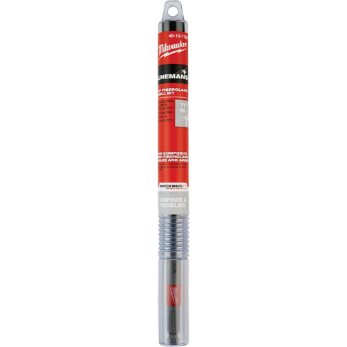 Shockwave Impact Duty Lineman's Fiberglass Drill Bit, 11/16", Carbide Waymarc Industries Inc
