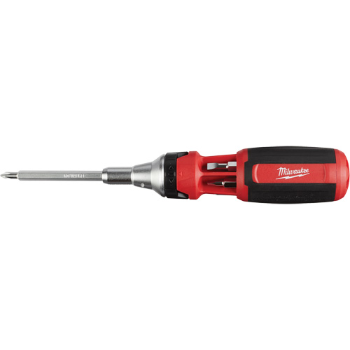 Tournevis &agrave; rochet 9 en 1 avec embouts multiples &agrave; carr&eacute; conducteur, 9-1/10" lo, Prise Coussin&eacute;e Waymarc Industries Inc