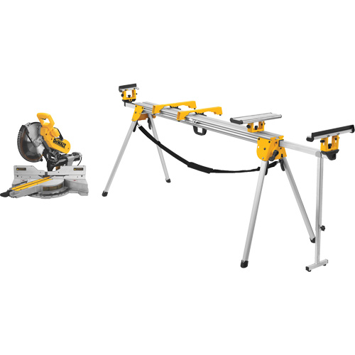 Scie &agrave; onglets combin&eacute;s coulissante &agrave; double biseau avec support Waymarc Industries Inc