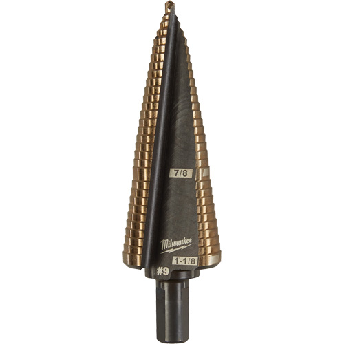 Foret &eacute;tag&eacute;, 7/8"/#9 - #9/1-1/8", Incr&eacute;ments de 1/32", Acier rapide au cobalt Waymarc Industries Inc