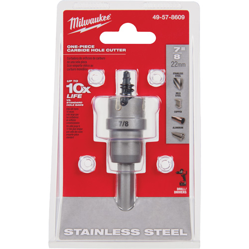 One-Piece Carbide Hole Cutters, 7/8", 3/16" Depth of Cut Waymarc Industries Inc