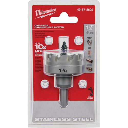 Scies-cloches au carbure monobloc, 1-3/4", Profondeur de la coupe de 3/16" Waymarc Industries Inc