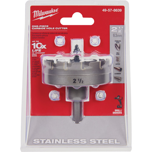 One-Piece Carbide Hole Cutters, 2-1/2", 3/16" Depth of Cut Waymarc Industries Inc