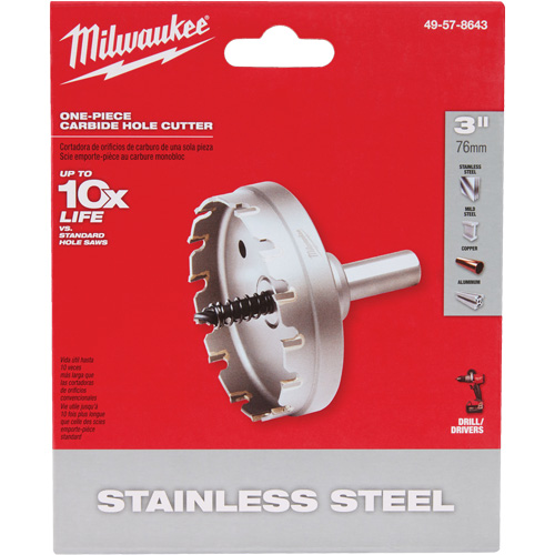 Scies-cloches au carbure monobloc, 3", Profondeur de la coupe de 3/16" Waymarc Industries Inc