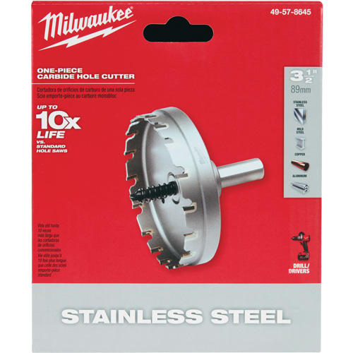 Scies-cloches au carbure monobloc, 3-1/2", Profondeur de la coupe de 3/16" Waymarc Industries Inc