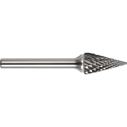 DRILLCO Magnum Double Cut Solid Carbide Burr, SM-5, 1/2" Dia., 1/4" Shank, 7/8" Depth of Cut Waymarc Industries Inc