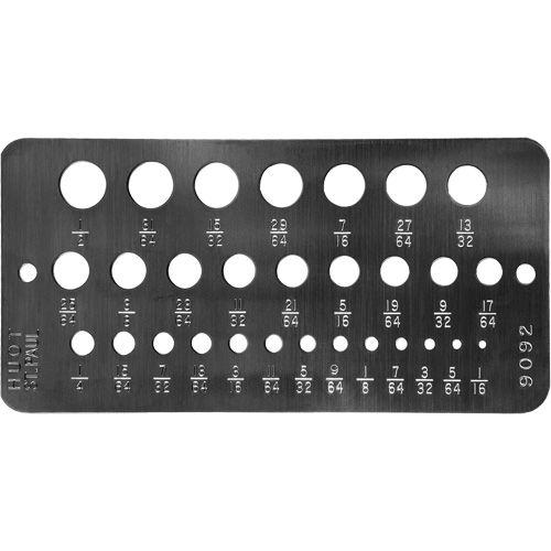 DRILLCO Fractional Sizes Drill Gauge Waymarc Industries Inc