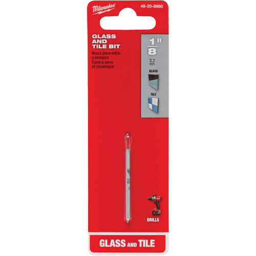 Foret pour verre et carreaux, 1/8", Carbure Waymarc Industries Inc
