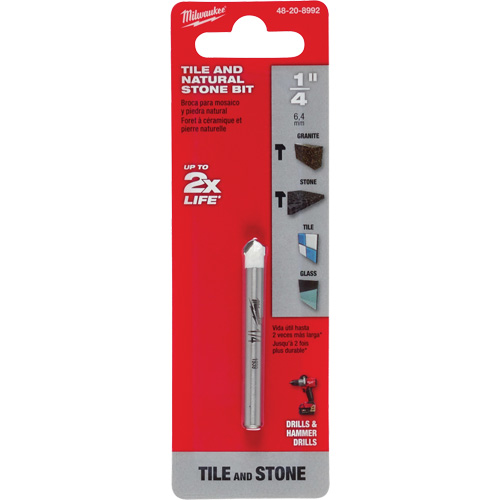 Foret pour la pierre naturelle, 1/4", Carbure Waymarc Industries Inc