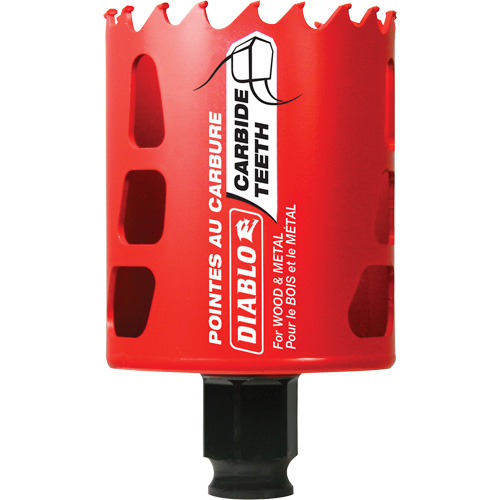 Wood & Metal Hole Saw, 2-1/4", 2-3/8" Depth of Cut, Carbide Waymarc Industries Inc