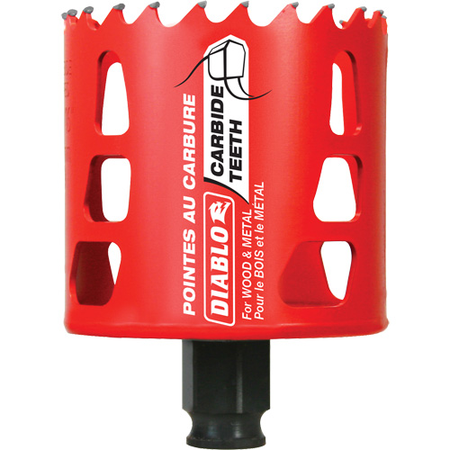 Wood & Metal Hole Saw, 2-11/16", 2-3/8" Depth of Cut, Carbide Waymarc Industries Inc
