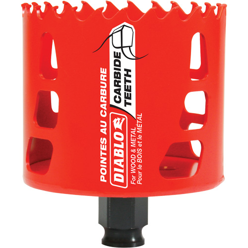 Scie cloche pour bois et m&eacute;tal, 3", Profondeur de la coupe 2-3/8", Carbure Waymarc Industries Inc