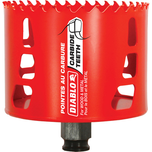 Scie cloche pour bois et m&eacute;tal, 3-1/2", Profondeur de la coupe 2-3/8", Carbure Waymarc Industries Inc